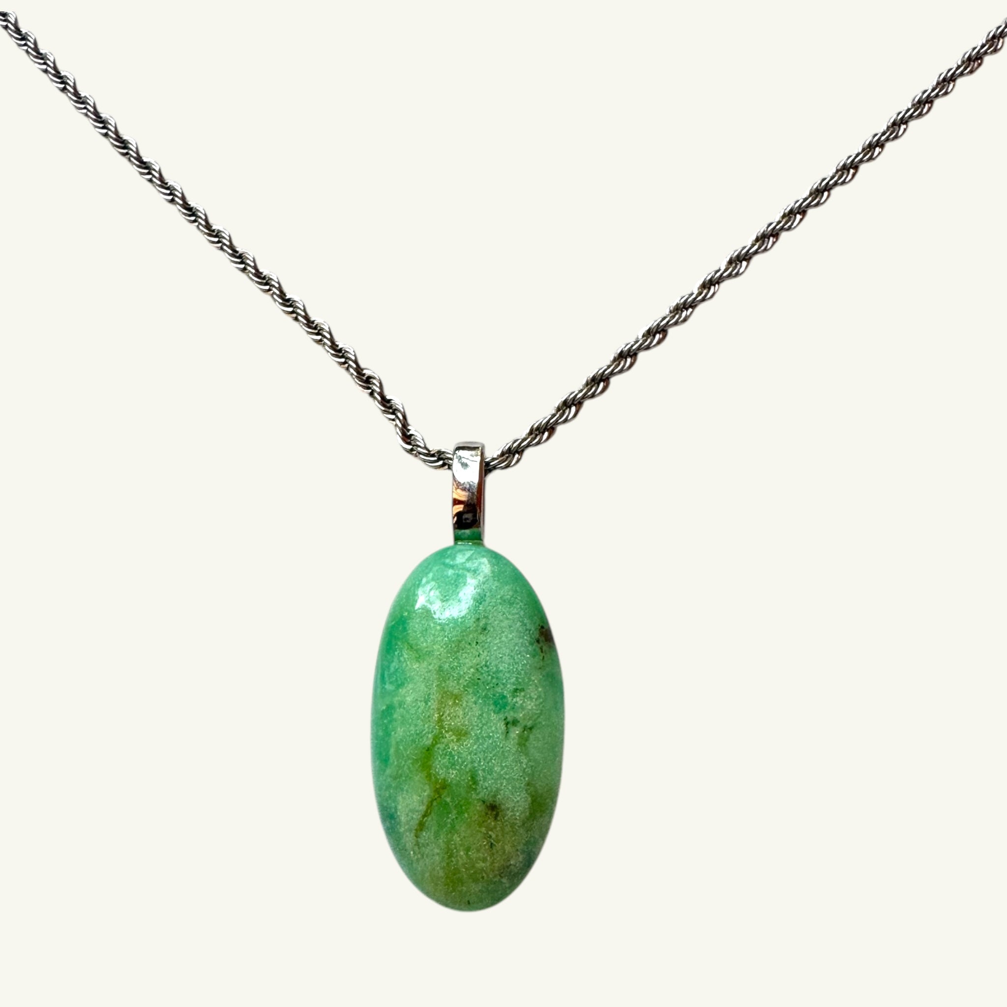 Collana crisoprasio 32x18 mm Sharifa Crystals